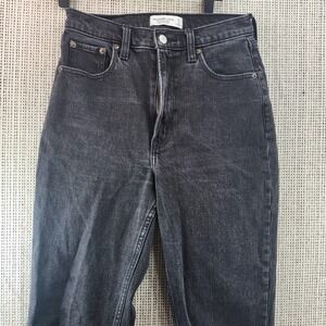 Abercrombie & Fitch Jeans Womens 27 4R Black Ankle Straight High Rise Curve Love